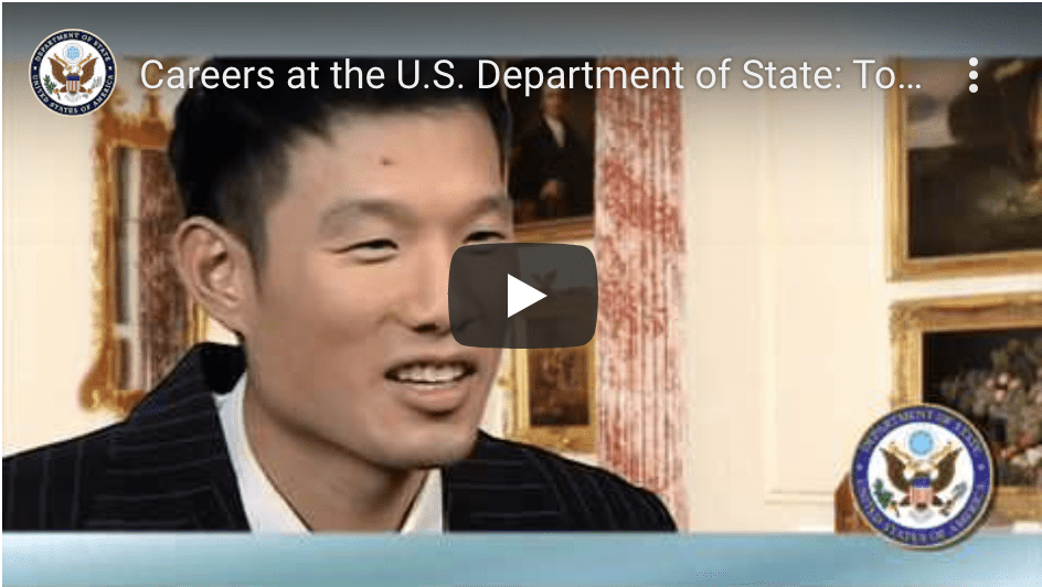 Screen Shot of video "Careers at the U.S. Department of State: Tony."