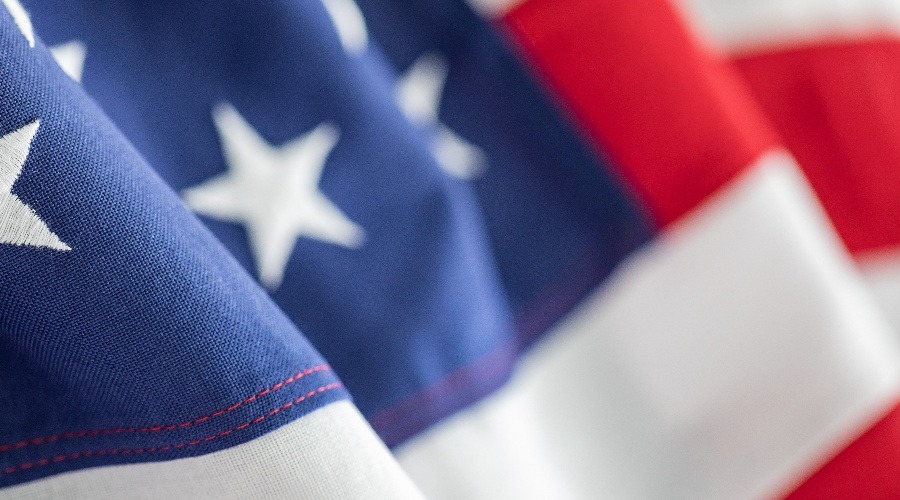 Closeup of part of U.S. Flag