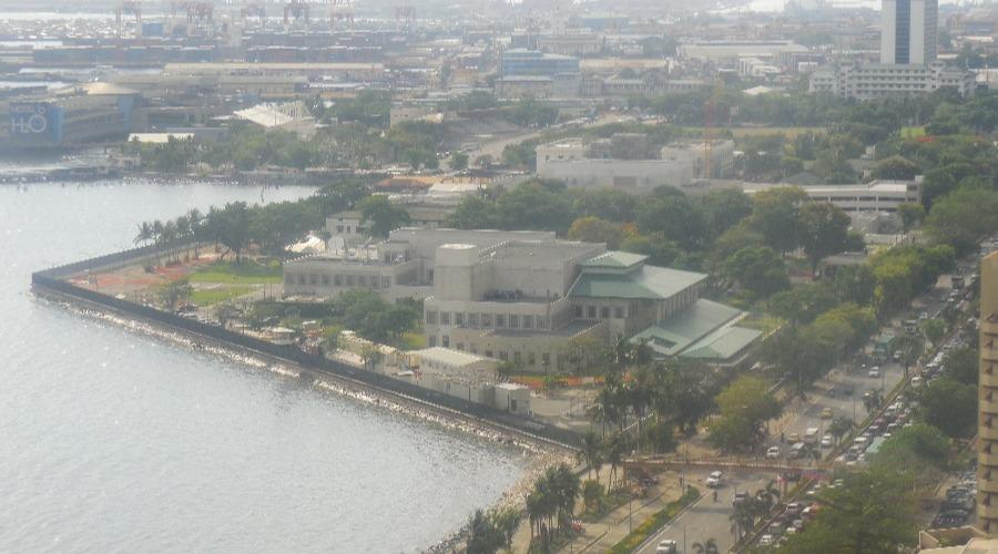 Aerial view of US Embassy in Manila, Philippines.